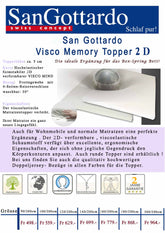 San Gottardo Visco Memory Topper Budget 6 cm